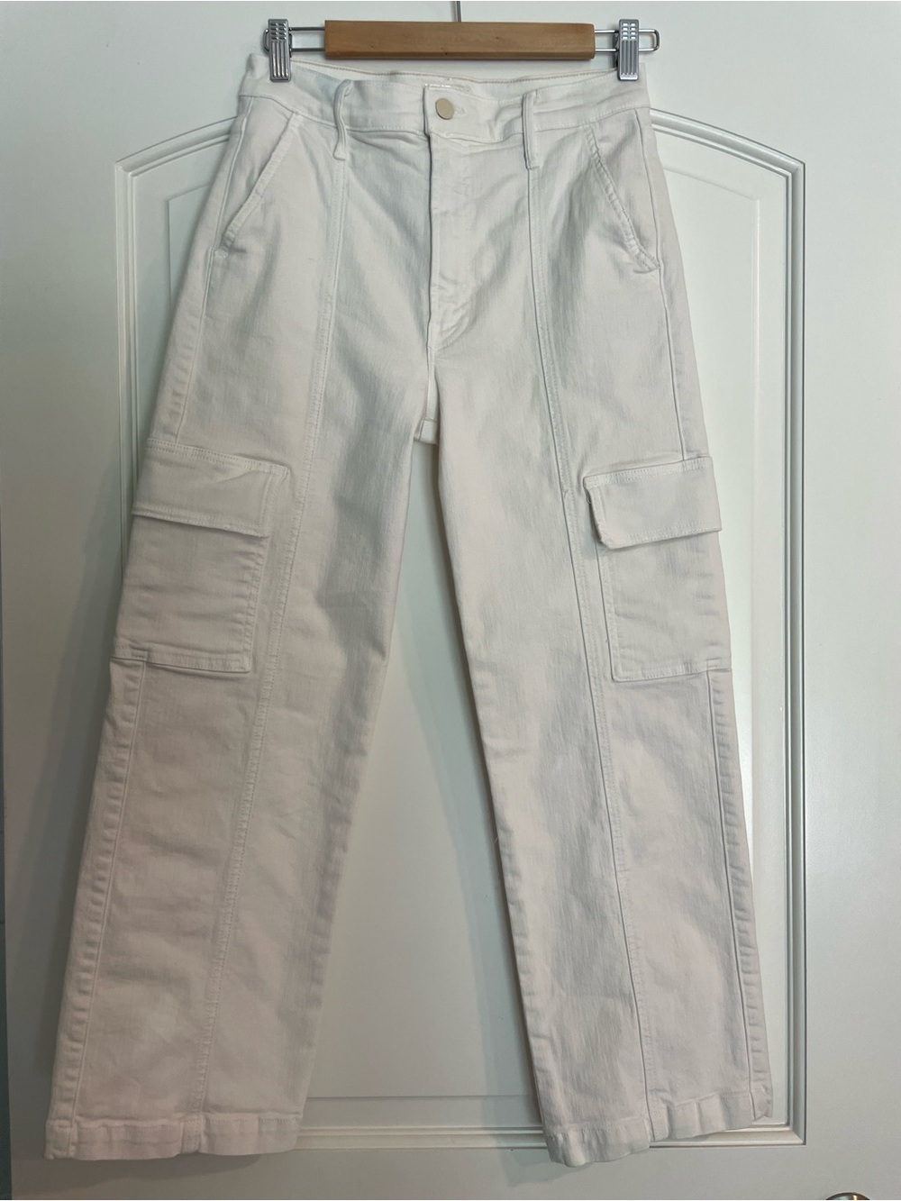 MOTHER The Rambler Cream Cargo Ankle Pants Size 27